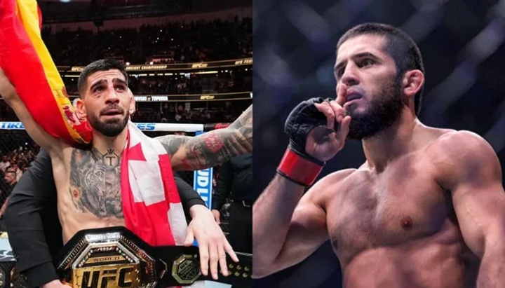 Ilia Topuria indica mudança estratégica e mira grappling contra Islam Makhachev em possível superluta pelo topo do peso-por-peso no UFC (Foto: Reprodução)