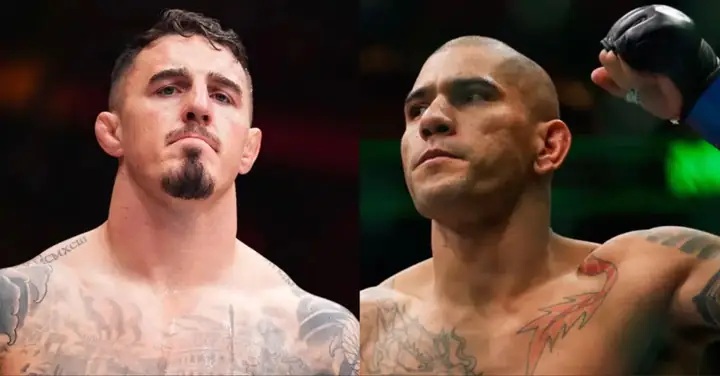 Tom Aspinall deu sua opinião sobre o duelo entre Alex Poatan e Ciryl Gane pelo cinturão interino dos pesados (Foto: Reprodução)