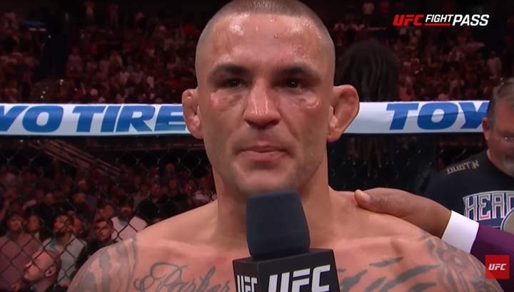 Aposentado do MMA, Dustin Poirier admitiu que estar fora da rotina de treinos e lutas tem sido mais difícil que imaginava (Foto: Reprodução/UFC)