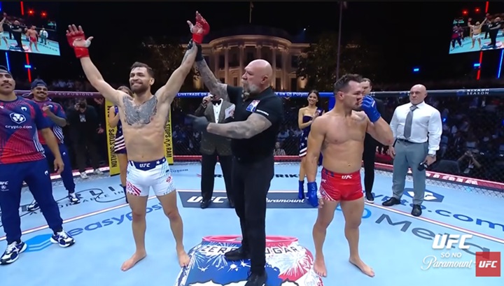 Maurício Ruffy celebra evolução na categoria dos leves e revela confiança em possível oportunidade pelo título após nova vitória (Foto: Reprodução/UFC)