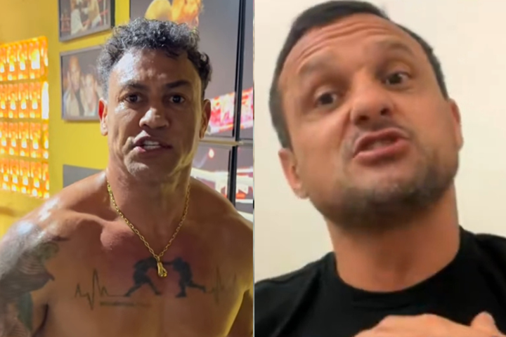 Rivalidade entre Popó e André Dida, iniciada no Spaten Fight Night, voltou a ter novos capítulos no último final de semana (Foto: Reprodução)