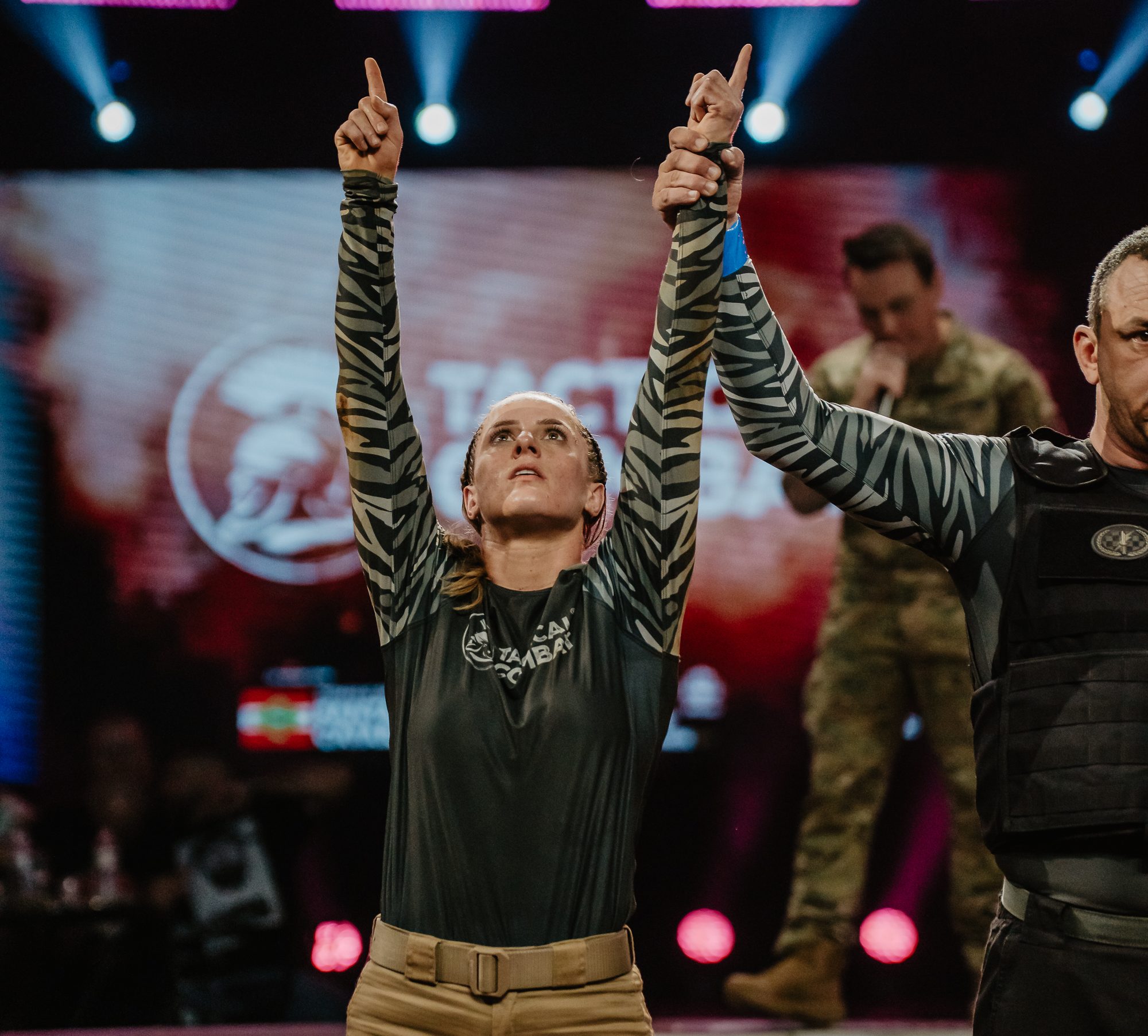 Nadine em ação no Tactical Combat e conquistando a vitória (Foto: Divulgação)