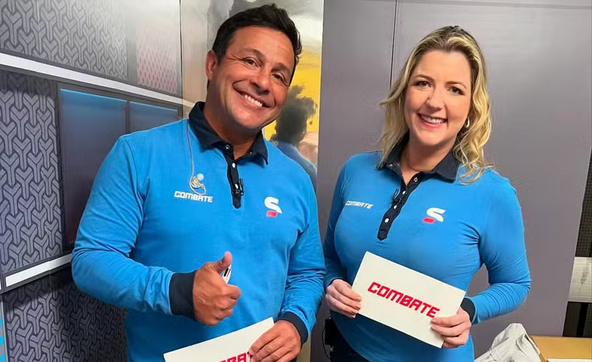 Ana Hissa e Rhoodes Lima são dos dois principais nomes da equipe de transmissão do Combate (Foto: Divulgação)