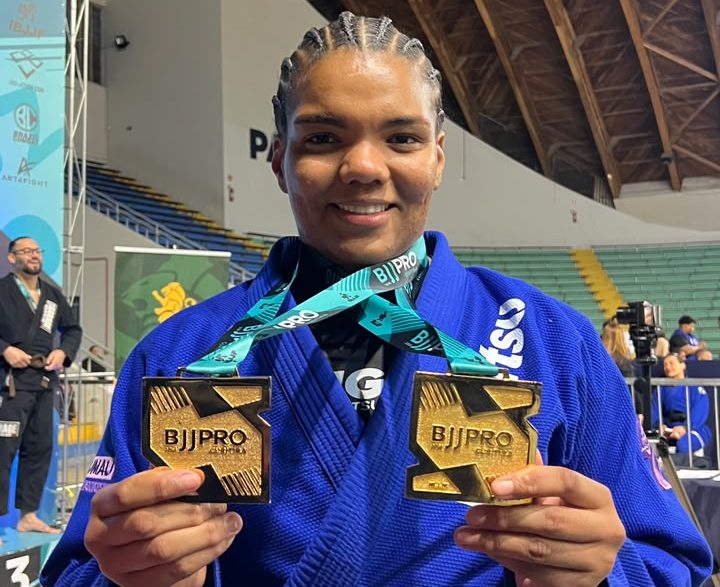 Gabi Pessanha segue brilhando e dominante no Jiu-Jitsu (Foto: Reprodução)