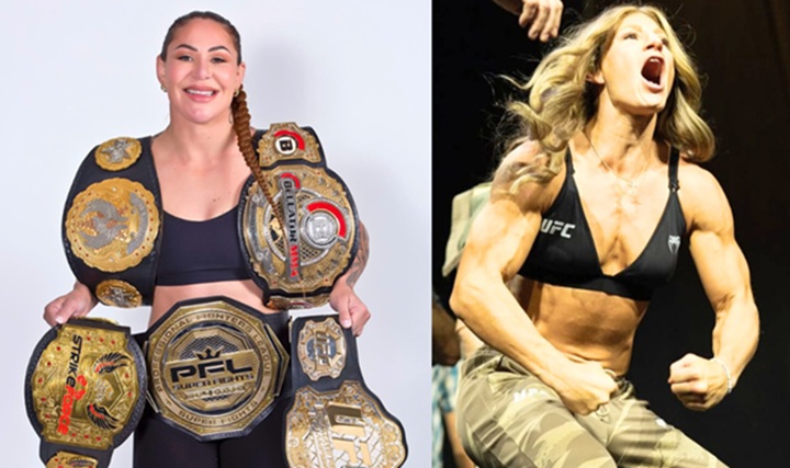 Cris Cyborg desafiou Kayla Harrison, atual campeã do UFC, após vencer Ketlen Vieira na PFL (Foto: Reprodução)