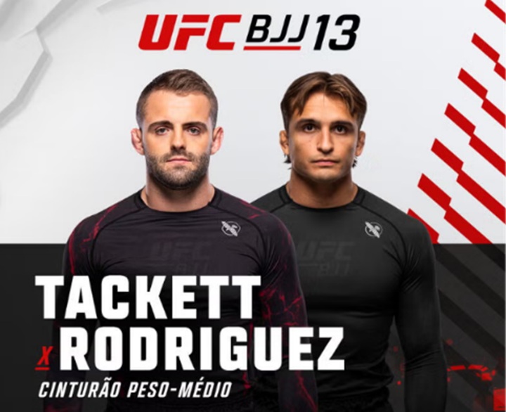 William Tackett e Jay Rodriguez vão disputar o cinturão peso-médio na luta principal do UFC BJJ 13 (Foto: Reprodução)